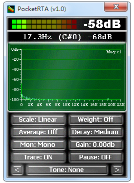 PocketRTA(噪音分贝测试软件) V1.0 绿色版