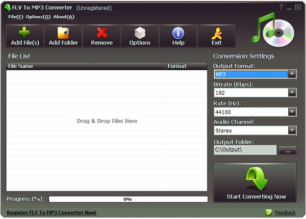 Flv to MP3 Converter(flv转mp3工具) V1.0