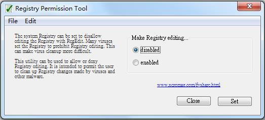 Registry Permission Tool