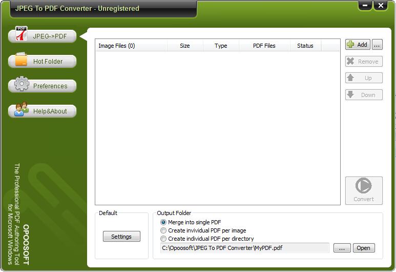 OpooSoft JPEG To PDF Converter