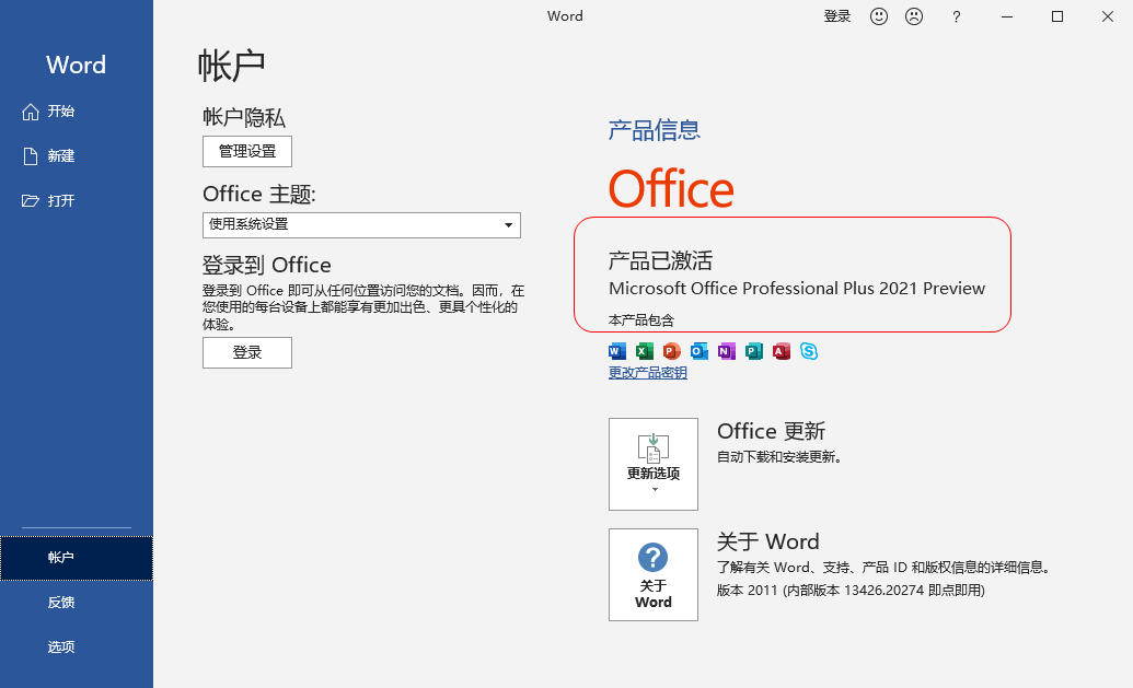 Microsoft Office 2021 专业版