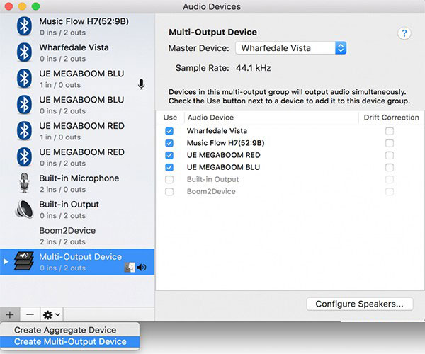 Mac设置多个蓝牙音箱的方法