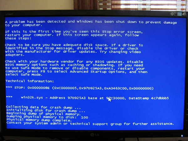 电脑蓝屏代码0x0000008E解决办法