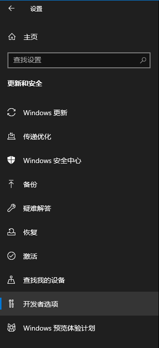 Windows设置开发者模式