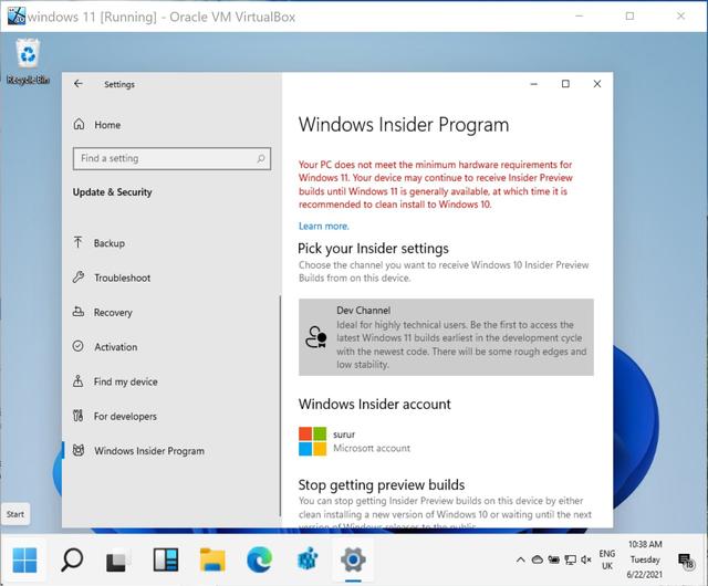 Windows11 Dev预览版发布