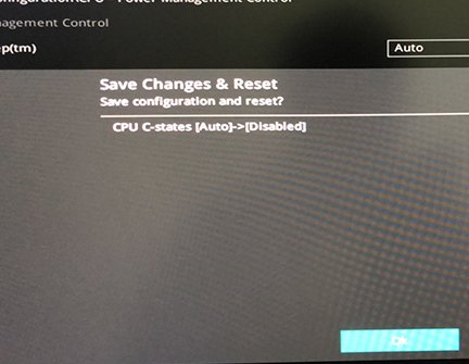 关闭Intel CPU的C-State省电模式