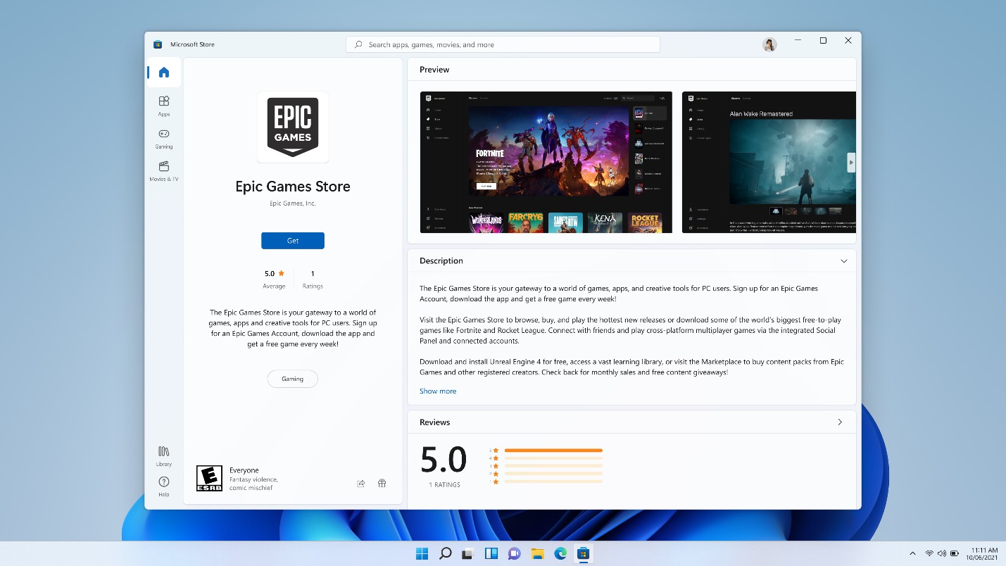 Epic游戏商城和Opera浏览器登录微软Win
