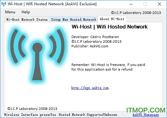 win10创建wifi热点软件(Wi-Host)